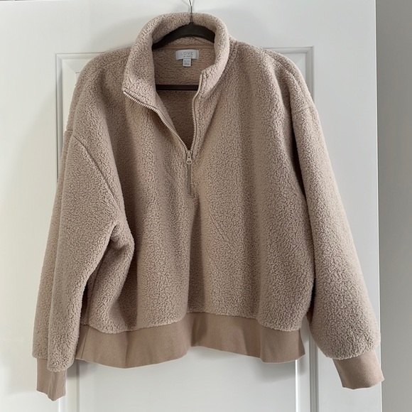GAP Love Sherpa 1/4 Zip Pullover - Picture 1 of 4